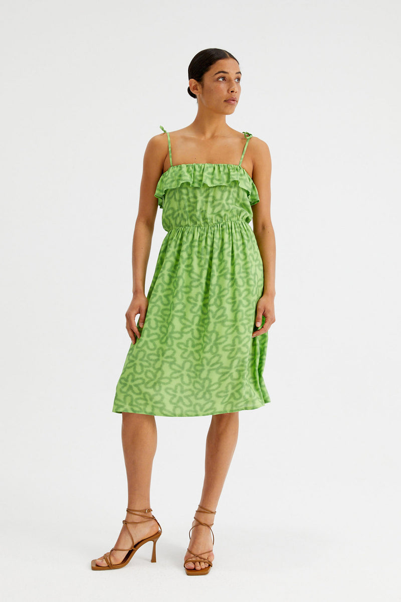 Topshop lime green outlet dress