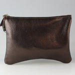 Load image into Gallery viewer, The Metallic Monroe Everyday Pouch in Cocoa
