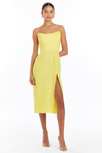 Chamberlain Dress in Electric Yellow