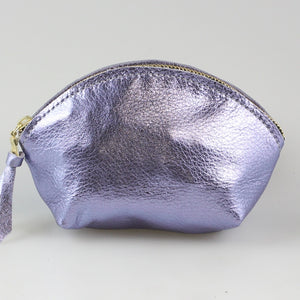 The Metallic Simon Makeup Clutch in Hyacinth