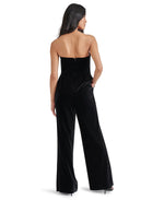 Load image into Gallery viewer, Swanilda Velvet Jumpsuit in Black
