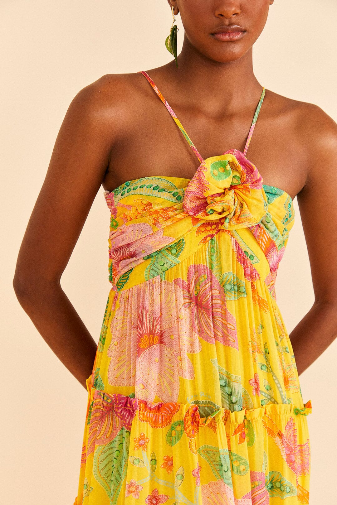 Macaw Bloom Yellow Maxi Dress – Mint Julep