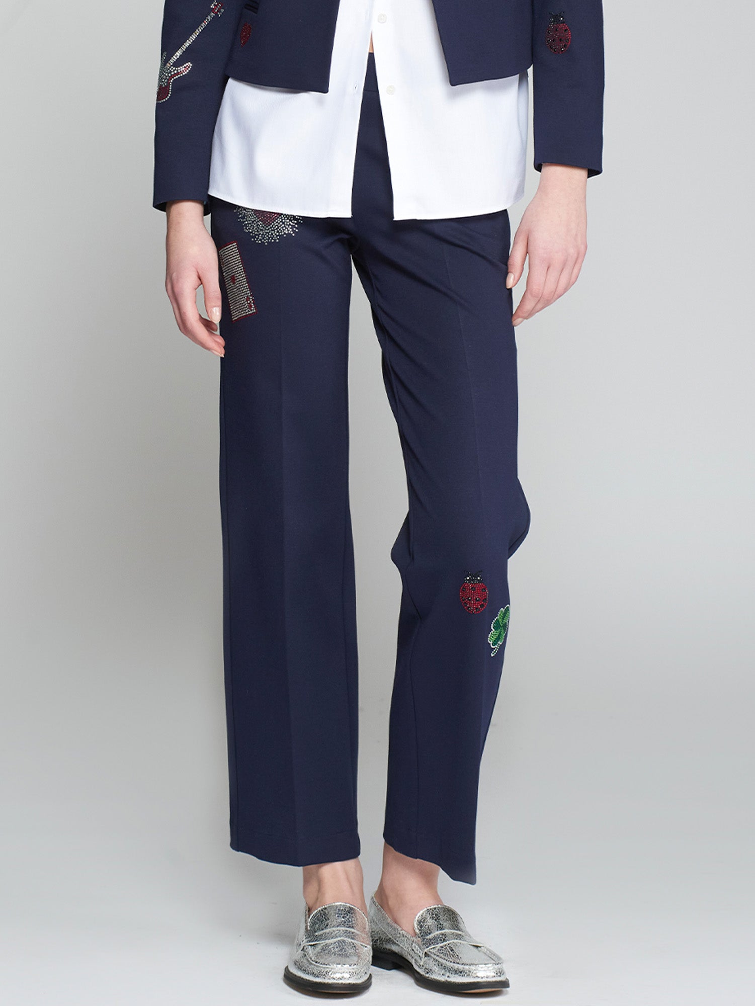 Martina Strass Trouser in Navy Punto