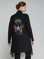 Load image into Gallery viewer, Fringe Cardigan in Black
