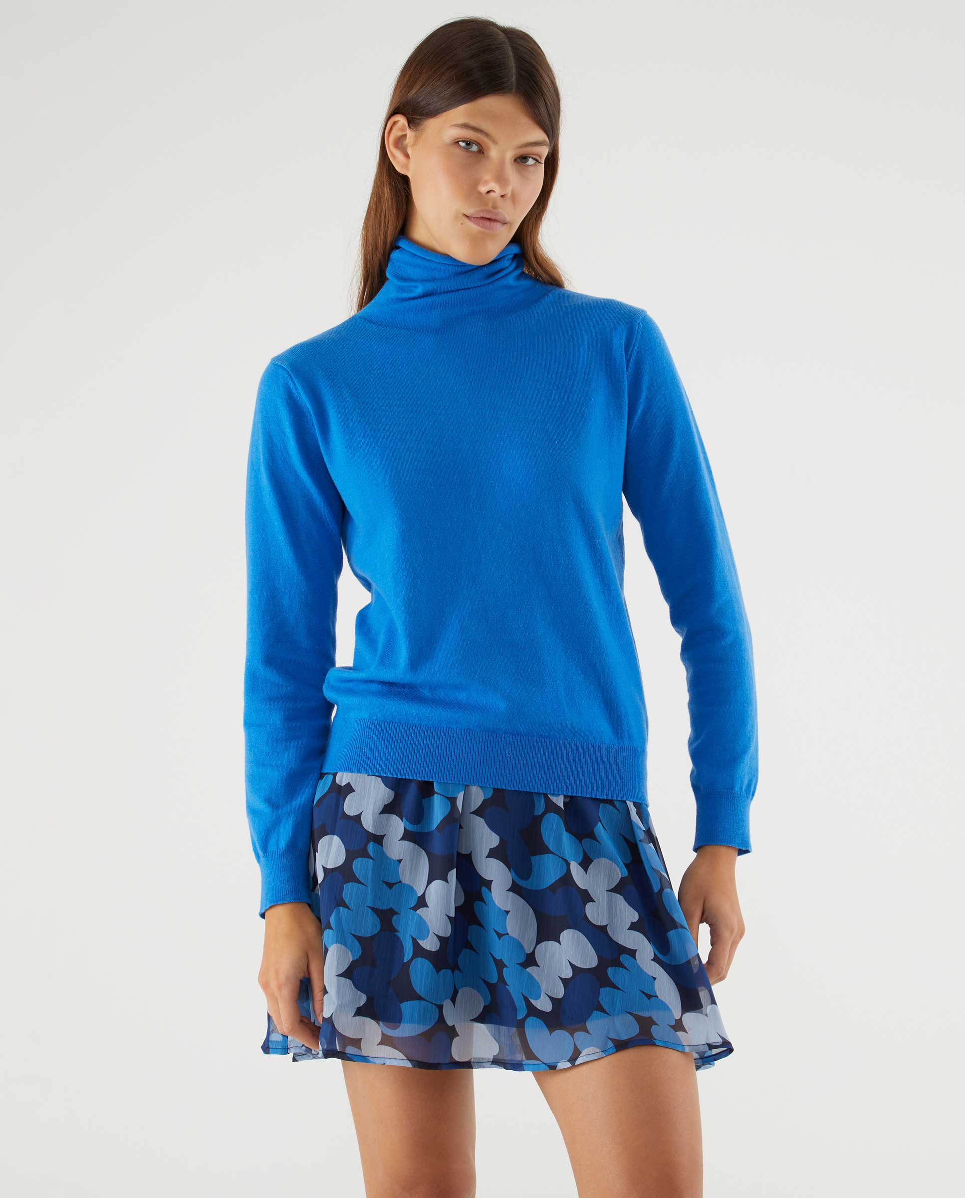 Electric shop blue turtleneck