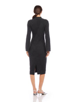 Load image into Gallery viewer, Midi Sweater Dress in Charcoal
