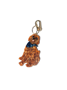 Hand-painted Goldendoodle Bag Charm + Keychain