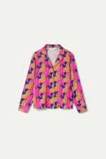 Load image into Gallery viewer, Cat Print Shirt in Pink
