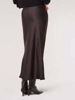 Load image into Gallery viewer, Bias Cut Maxi Slip Skirt in Black
