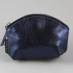 Load image into Gallery viewer, The Metallic Simon Makeup Clutch in Sapphire
