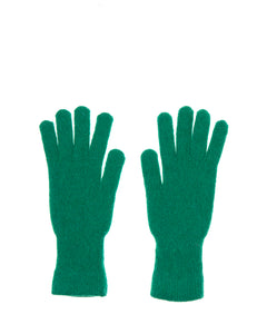 Classic Knit Glove with Tonal Lurex in Green