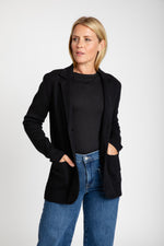 Load image into Gallery viewer, The Milly Sweater Blazer in Black
