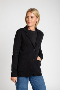 The Milly Sweater Blazer in Black