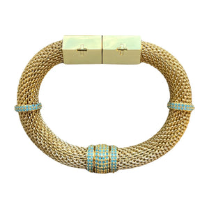 Luxe Mesh Bracelet in Turquoise