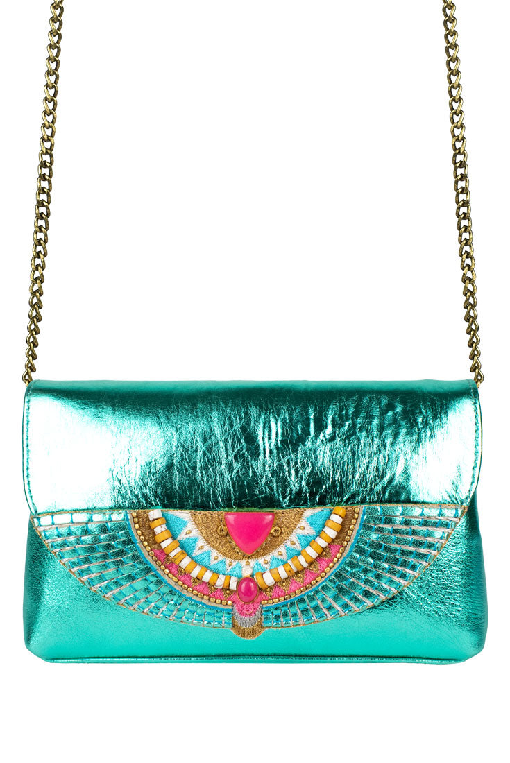 Cherina Bag in Caribbean/Pink Jade