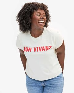 Bon Vivant Classic Tee in Cream