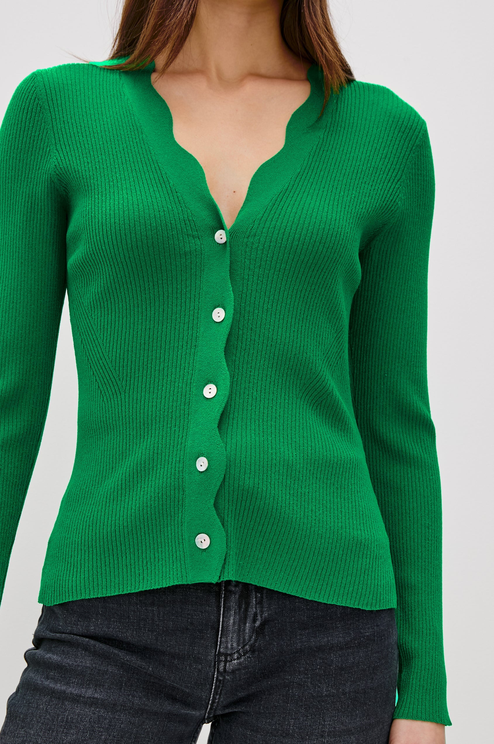 Dita Cardigan in Kelly Green