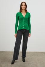 Load image into Gallery viewer, Dita Cardigan in Kelly Green
