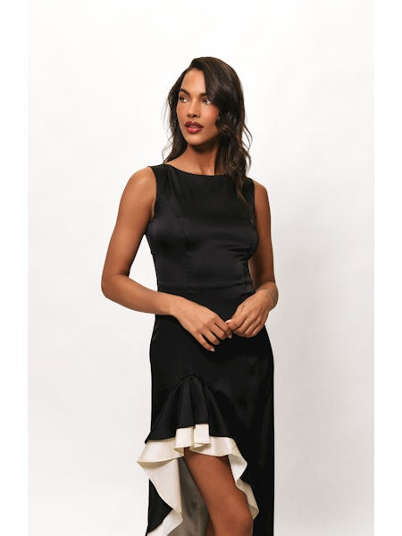 Primrose Maxi Dress in Black/Ivory