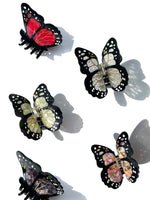 Load image into Gallery viewer, Hand Painted Monarch Butterfly Claw Hair Clip in Golden Jade
