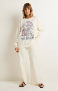 Bon Voyage Sunday Sweatshirt in Sea Salt