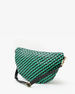 Load image into Gallery viewer, Grande Fanny in Mint Opal &amp; Black Woven Zig Zag
