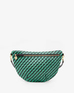 Load image into Gallery viewer, Grande Fanny in Mint Opal &amp; Black Woven Zig Zag
