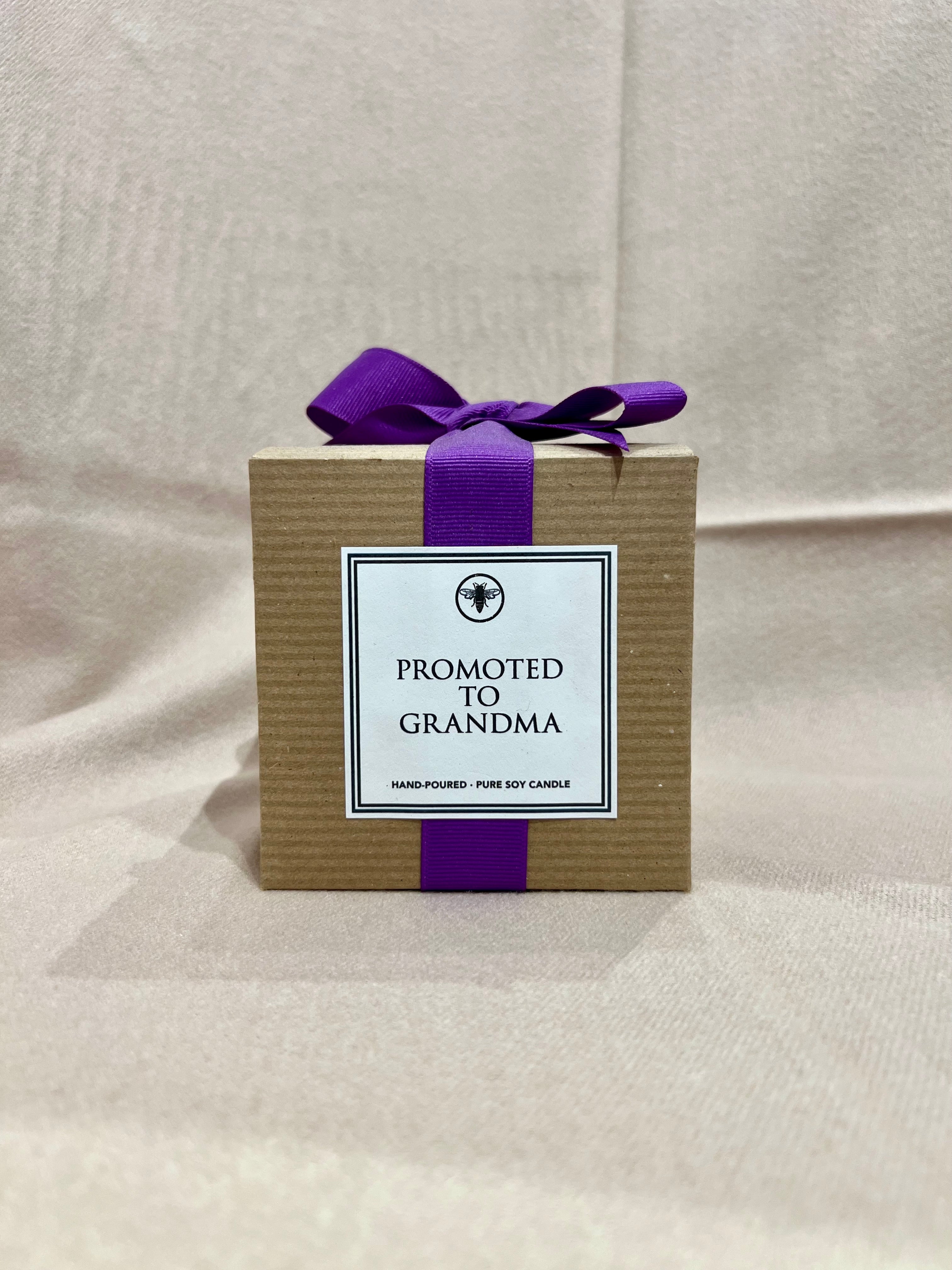 Promoted to Grandma Candle in Sandalwood and Cashmere