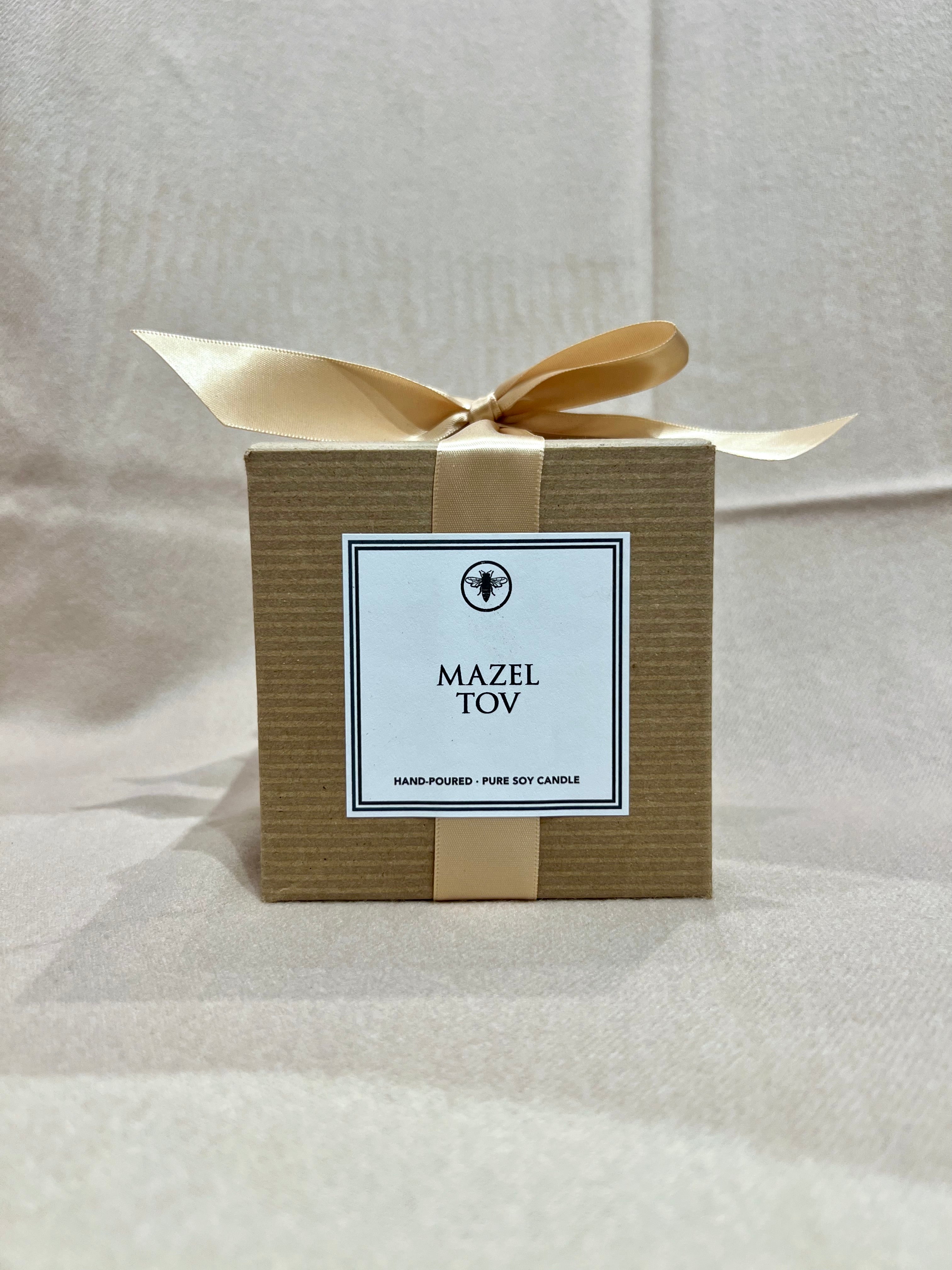 Mazel Tov Candle in Bamboo, Teak, & Black Currant