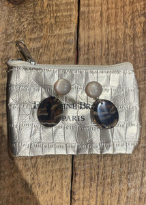 Kenya Resin Earring in Cream and Tortoise