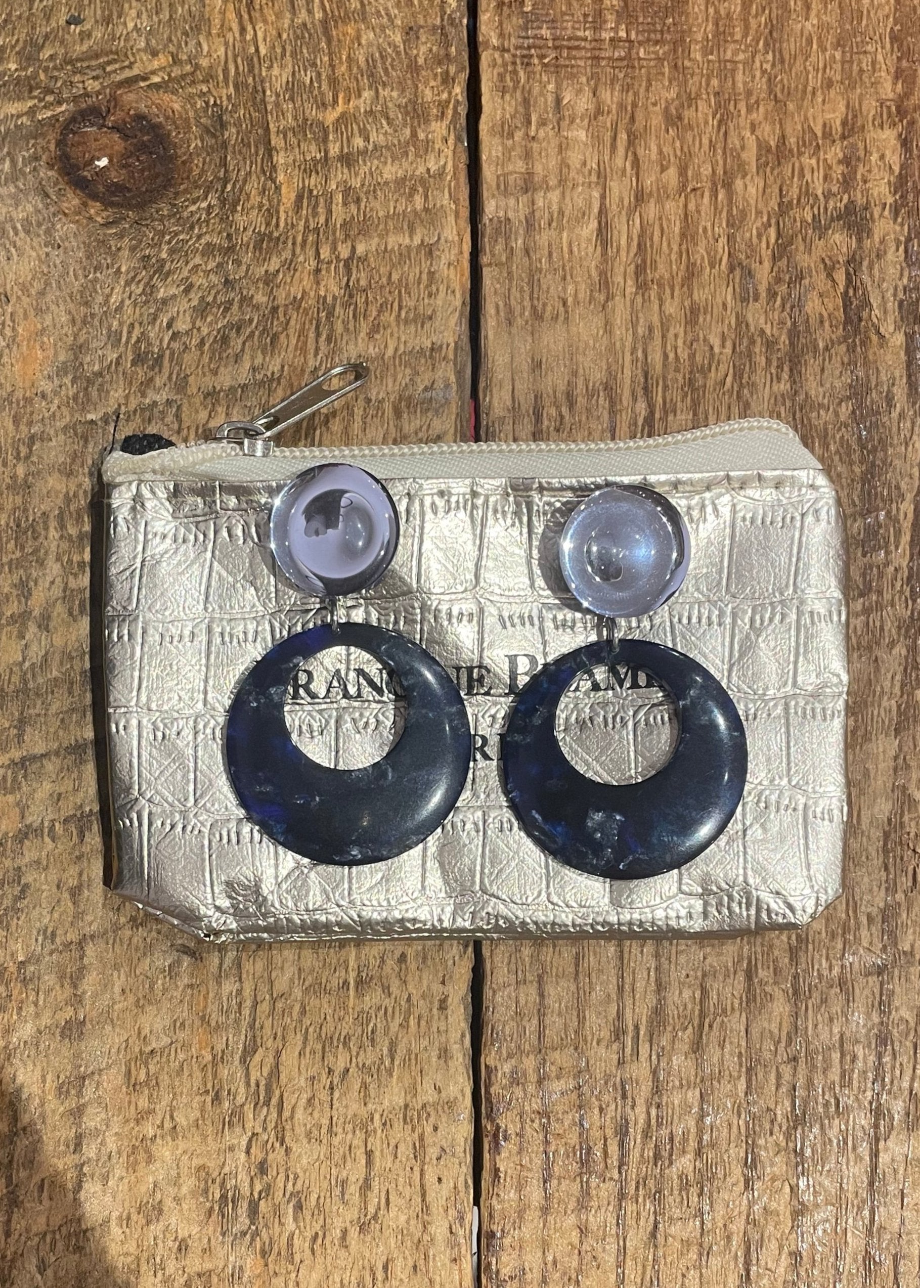 Ducarre Resin and Sparkle Earring in Blue