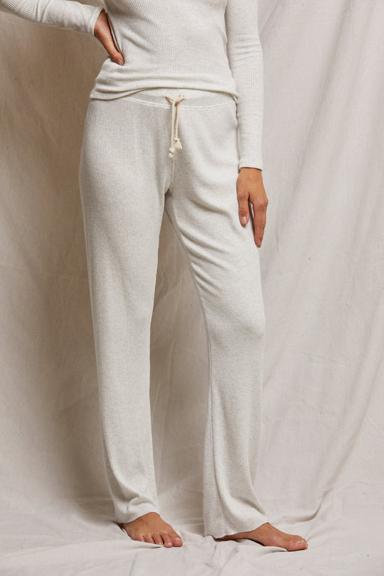 Leann Sweater Rib Straight Leg Pant in Ash