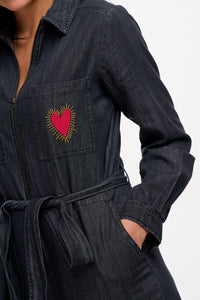 Anwen Boilersuit in Heart Explosion