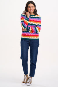 Ivona Sweater in Multi Beach Waves