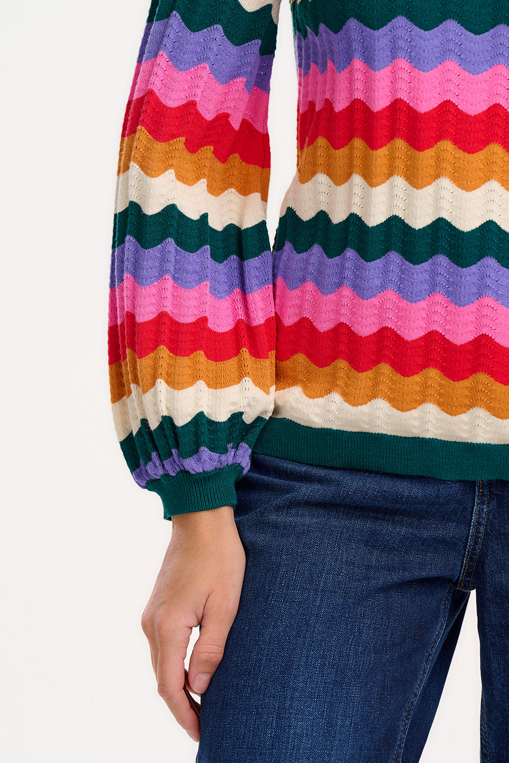 Ivona Sweater in Multi Beach Waves