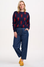 Load image into Gallery viewer, Rosie Sweater in Navy Lobster
