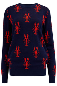 Rosie Sweater in Navy Lobster