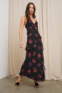 Kariselle Dress in Dark Azalea