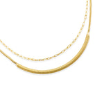 Load image into Gallery viewer, Textured Double Chain Necklace
