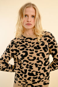 Leopard Sweater in Beige