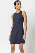 Load image into Gallery viewer, High Neck Dress in Dark Navy
