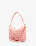 Load image into Gallery viewer, Petit Moyen Messenger Bag in Blush Puffy Woven
