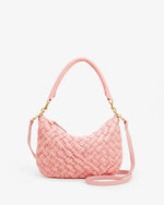 Load image into Gallery viewer, Petit Moyen Messenger Bag in Blush Puffy Woven
