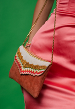 Load image into Gallery viewer, Mahas Classic Bag in Peach/Green
