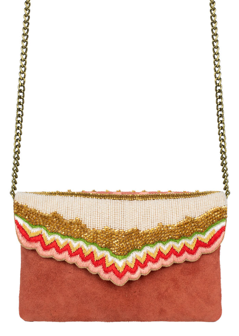 Mahas Classic Bag in Peach/Green