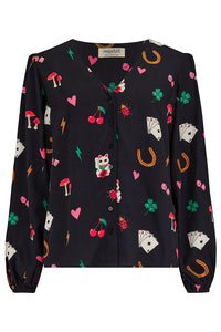 Imelda Lucky Charms Blouse in Black