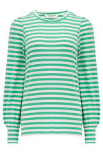 Load image into Gallery viewer, Griselda Jersey Top in Green/Off-White
