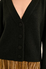 Load image into Gallery viewer, Four Button Cardigan in Black
