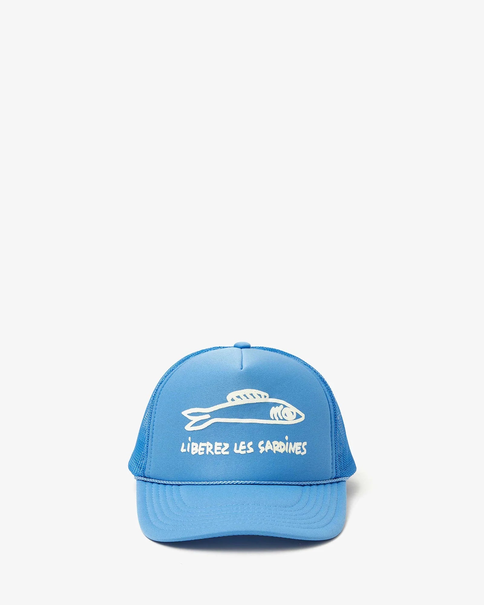 Trucker Hat in Sky Blue Liberez Les Sardines