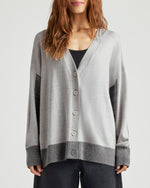 Load image into Gallery viewer, Kristen Cardigan Sweater in Ice Heather
